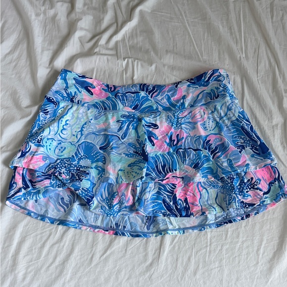 Lilly Pulitzer Dresses & Skirts - Lily Pulitzer Athletic Floral Patterned Skort in Blue and Pink